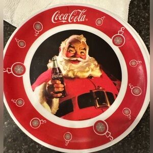 Coca-Cola Santa Plastic Plate